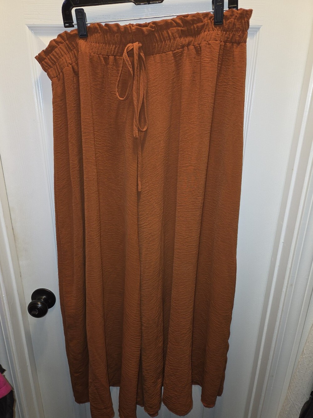 SHEIN Rust High Waisted Wide Leg Pants
